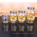 Custom wide mouth 8oz 16oz 250ml 350ml 500ml 750ml Empty Glass Mason Jars with Lid for Honey Food canning